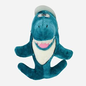 RARE VTG Prestigious Toy 17" Blue Shark Visor Plush Carnival Toy Riverside CA